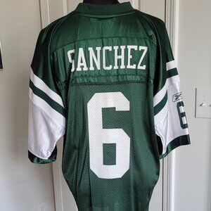 Authentic Mark Sanchez #6 New York Jets STITCHED NFL Football Jersey Size L